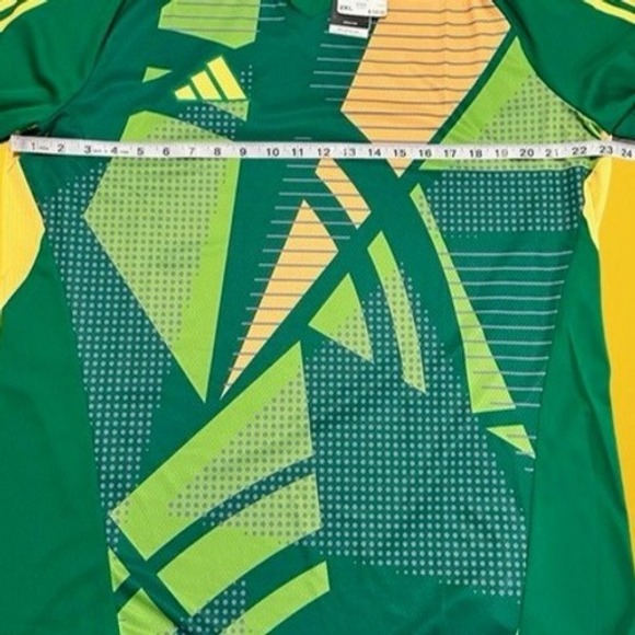 Adidas Tiro 24 Pro Goalkeeper Jersey Green Yellow Slim Fit Men's 2XL IS5350 - Picture 7 of 9
